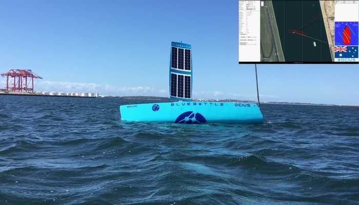 Seatrials Bluebottle ‘Bruce’ USV February 2017 Botany Bay – Figure of 8 Sailing on Waypoints