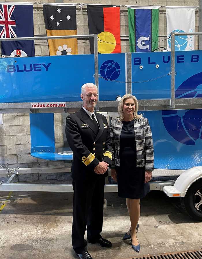 Rear Admiral Quinn and Senator Hollie Hughes