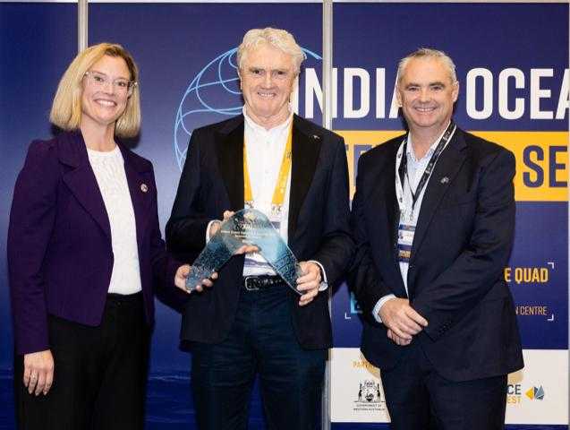Hon. Hannah Mary Beazley MLA, Robert Dane and Mr Justin Giddings CEO of the AMDA Foundation the organisers of the IODS.