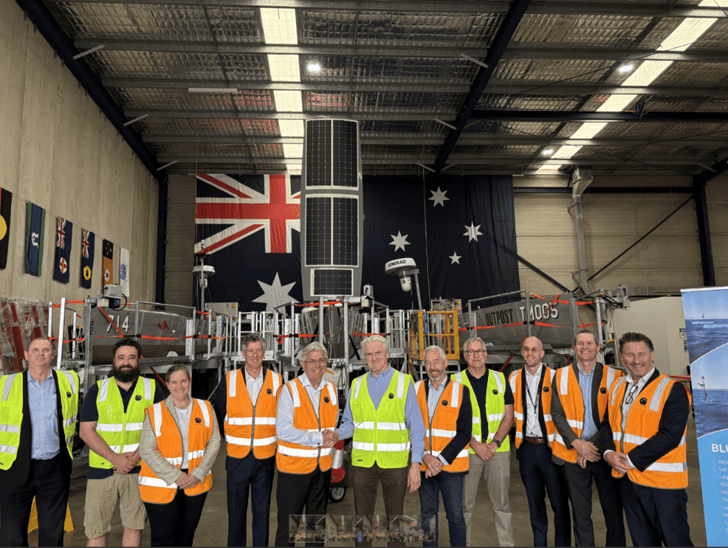 CEOs Jeff and Robert with staff from Thales and Ocius